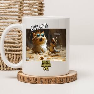 Dungeon Crawler Carl 15 oz Mug Coffee Cup Donut Cat Funny Novel Book 4